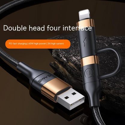 Four-in-one PD Fast Charge Data Cable Two-to-two Charging Mobile Phone Universal